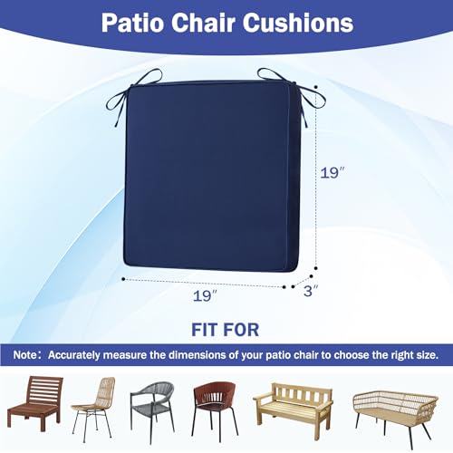 4-Pk IASEAHK Outdoor Patio Chair Cushions (Various) - image 2