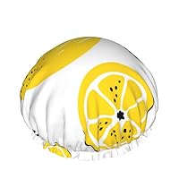 Duschhaube Mit Blumenprint, Doppellagig Wasserdicht – Für Langes Haar, Mit Elastischem Band