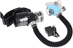 Electric Constant Flow Supplied Air Fed Respirator System Half Face Gas Mask