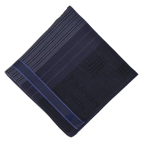 LANVIN en Bleu(ランバンオンブルー) ハンカチ メンズ 先染ハンカチ 17506019 男性 17506019B ブラック[B]