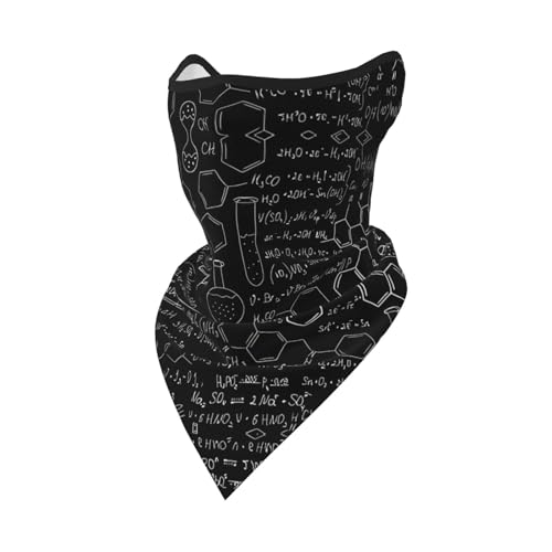 POEZJZW Bandana con estampado abstracto de ciencia química, pañuelo para la cabeza, bufanda facial, calentador de cuello, multifuncional, sin costuras