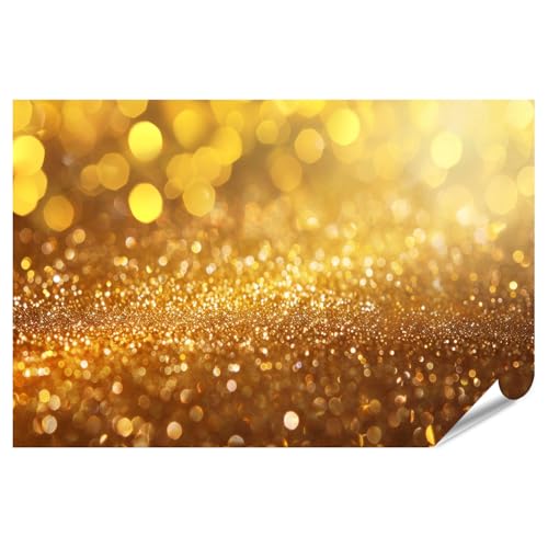 Poster photo scintillant atmosphère chaleureuse et festive paillettes dorées