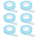 ACTROL 6 Rolls Eyelashes Tape Adhesive Fabric Tape for Eyelashes Extension Fabric Supply Breathable Tape Under Eye Individual Eye Lashes Tools (Blue-2)