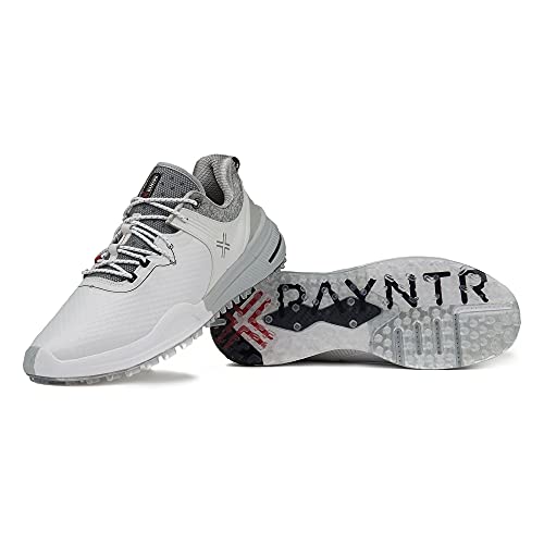 X 001 40001-100 White/Gray Men Spikeless Golf Shoes2