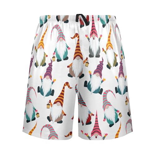 ALAZA Christmas Buffalo Plaid Men's Casual Pajama Shorts Straight-Fit Pajama Bottoms Sleepwear2