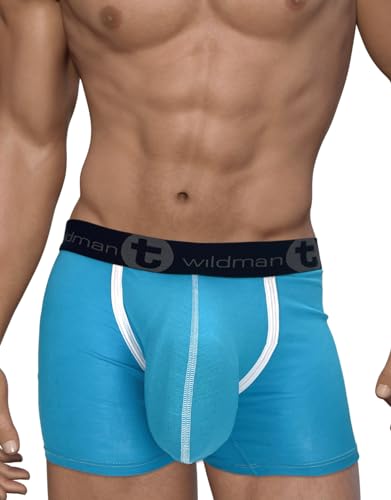 Wildmant Modal Monster C*ck 5" Inseam Boxer Brief Baby Blue2