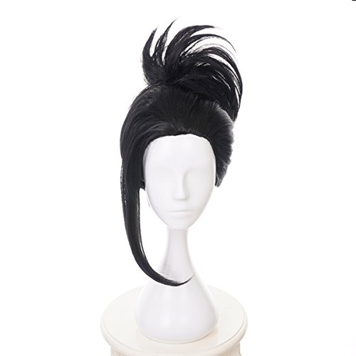 Cfalaicos Black Cosplay Wig with 1 Clip on Ponytail (Need Style by Yourself)