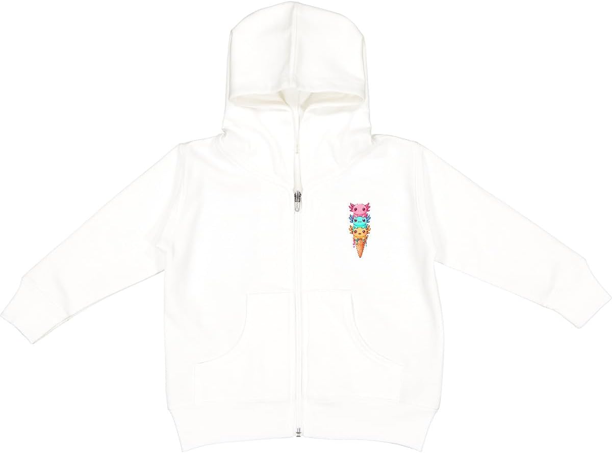 inktastic Axolotl Ice Cream Cone Toddler Hooded Jacket