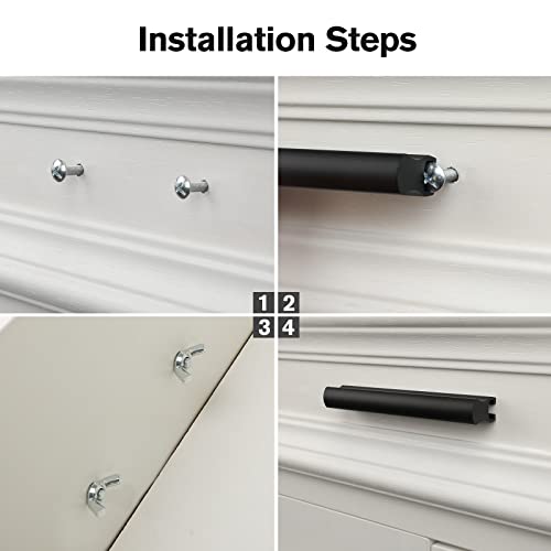 Peaha 5 Pack Adjustable Cabinet Pulls Adjustable Hardware Drawer Pulls Overall Length 102Mm(4Inch) Matte Black Adjustable Pulls For Drawers Drawer Handles Dresser Pulls For Cupboard #TOP5