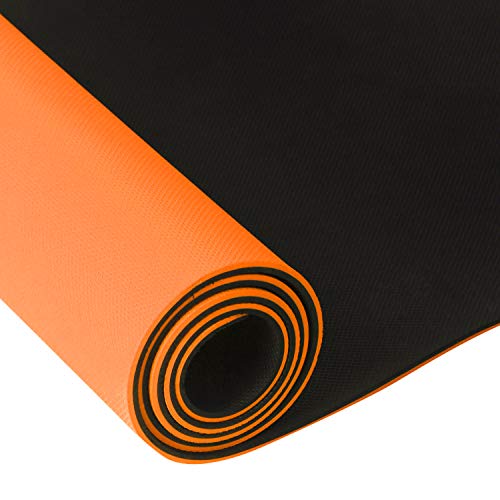 Image of AEROLITE Double Color Extra Long Extra Wide Yoga mat /Fitness Mat (6.5mm, Sunrise Orange)