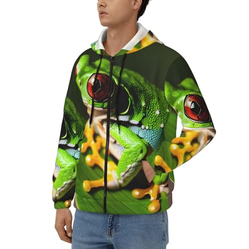 Sweat à capuche grenouille homme pull hiver extensible vêtement doux - 6