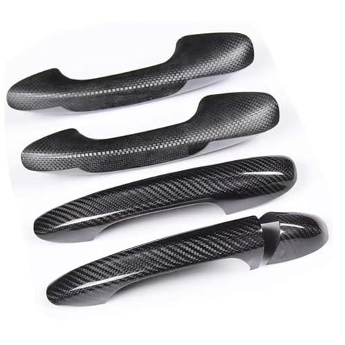 車用サイドドアハンドルカバー Compatible With For A B C Class W177 X247 W205 フルカーボンファイバードアハンドルカバートリム4ドア5ピースLHD RHD自動車アクセサリー