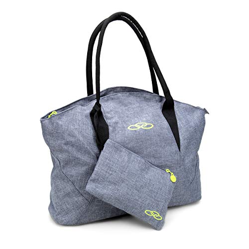 Bolsa Saco Grande com Necessaire Feminina Cinza Escuro Stone Olympikus Wave