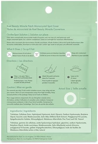 Rael Miracle Microcrystal Spot Cover - Hydrocolloid, Patches with Tea Tree Oil, Early Stage (9 Count) — view 7