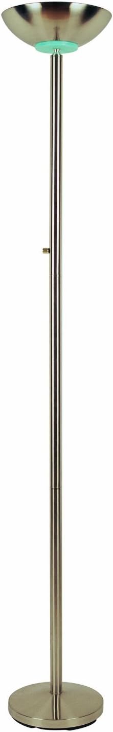 72"h Satin Nickel Color Regular Single Bulb Hi-lo Switch Floor Lamp