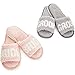 Hausschuhe für Braut und Bräutigam, Groom, Bride, Slipper, Frottee, Grau und Rosa