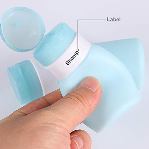 Lurrose Frascos de gel de banho de silicone 2 unidades Frascos de gel de banho Frascos de higiene Fr