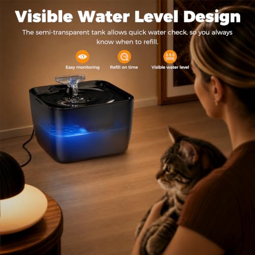Pet Water Fountain for Large Dogs & Cats, 7L/1.84Gal, Quiet Automatic Pump | Large dog water bowl dispenser for multi-pet households, easy to clean, recirculating system, visible water level, no spill - image 7
