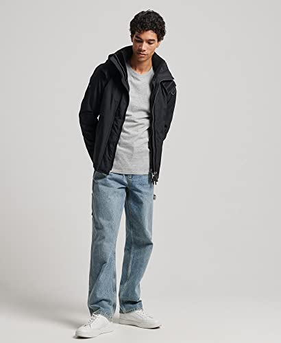 Superdry Mens Pop Zip Hood Arctic Sd-Windcheater Jacket Black/Rock Size S #TOP7