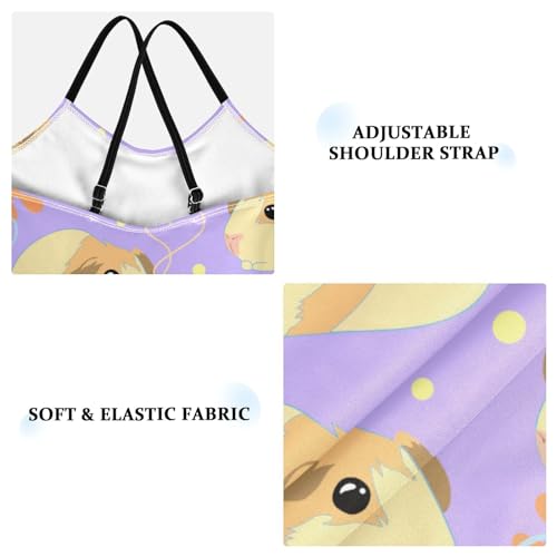 Guinea Pigs Girls One Piece Swimsuits Cute Sport Halter Swimwear Beach Bathing Suit 9-10T Multi3