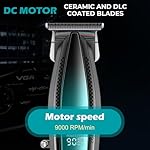 VGR 992 Professional Hair Trimmer for Men Versatile Cordless Zero Gapped Line Up Clipper for Beard Hair T Blade Detailer Outliner Barber Trimmer Metal Body 9000 RPM Rechargeable 240-Minute Run Time - Image 2