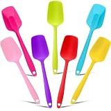 Silicone Spatulas, 7 Pieces 8.2 Inch Small Rubber Spoon Spatula Non Stick Kitchen Spatulas Heat Resi