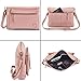 Leather Crossbody Bags for Women Small Soft Genuine Pebbled Sling Shoulder Handbag Crossover Purse with Full Adjustable Strap (Baby Pink Nappa)