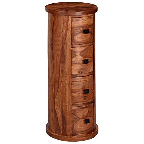 FineBuy Design Sideboard Sheesham Massivholz 35x85x35 cm Cover