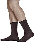 vitsocks Men's 80% MERINO WOOL Thin Warm Winter Socks (3 PAIRS) Fine Business Dress Everyday Woollen Mid-Calf, brown, 10-12