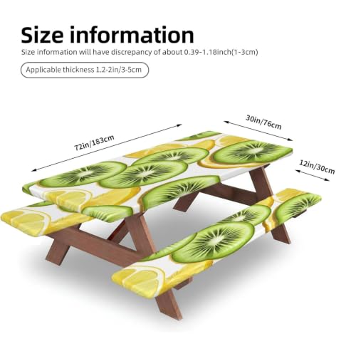 Mantel de picnic con fundas para mesa de 6 pies rectangular lavable ideal para camping y jardin 5