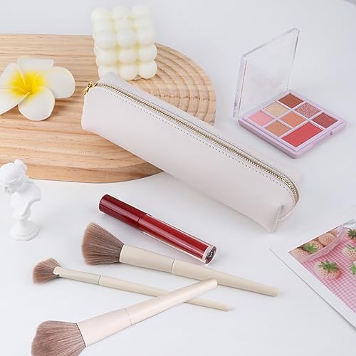Oyachic White Pencil Case,Small Pencil Pouch, Long Leather Cute Aesthetic Makeup Pen Bag by Oyachic - Used condition - Image 7
