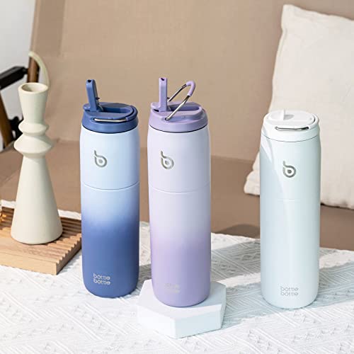 Bottle Bottle Stainless Steel Water Bottle With Straw And Lid, 32Oz Vacuum Insulated Water Bottle Flask, Stay Cold For 24 Hrs, Hot For 12 Hrs, Leak-Proof Wide Mouth Sports Water Bottle, White #TOP5