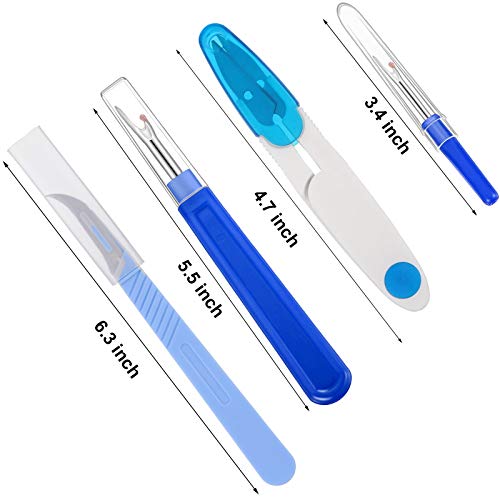 Seam Ripper For Sewing And Thread Remover Kit, 4 Big And 4 Small Sewing Stitch Thread Unpicker, 5 Seam Rippers, U-Shape Scissors For Thread Remove Supplies #TOP1