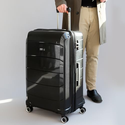 AIR CANADA Optimum 3 Piece Hardside Luggage Set, 20 Inch Carry On Luggage, 24 Inch and 28 Inch Checked Suitcases, Hard Shell Travel Suitcase Set with TSA Lock, Travel Essentials by Air Canada - Image 2