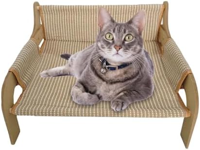 Sofá para gatos – Hamaca de verano para gatos, asiento elevado re...