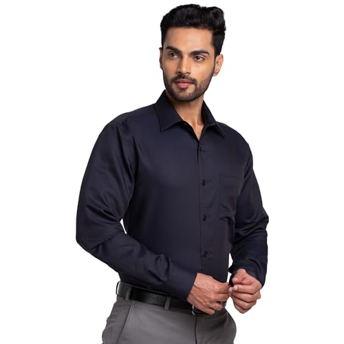 Image of Park Avenue Regular Fit Pure Cotton Structure Pattern Ainsley Collar Formal Shirt