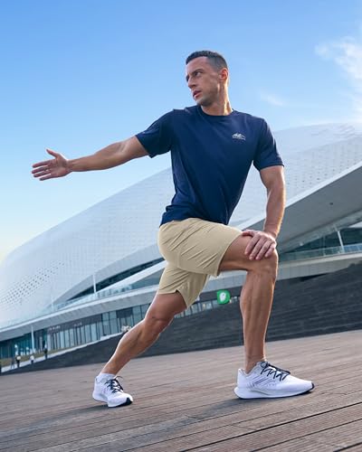Image of G Gradual Men's Athletic Running Shorts with Zipper Pockets Quick Dry 7 inch / 5 inch / 9 inch Workout Gym Shorts for Basketball Hiking