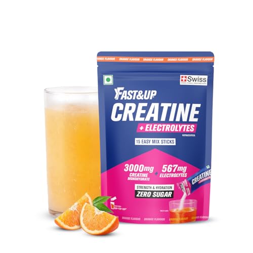 Image of Fast&Up Creatine with Electrolytes | Strength + Hydration Formula | Improve Performance & Recovery | Clean & Fast Absorption | 15 Servings