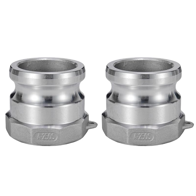 2 pcs Aluminum cam lock fittings (2-1/2" Part A) cam groove hose fitting camlock fittings, Male Adapter Female NPT Thread camlock fitting (2-1/2")
