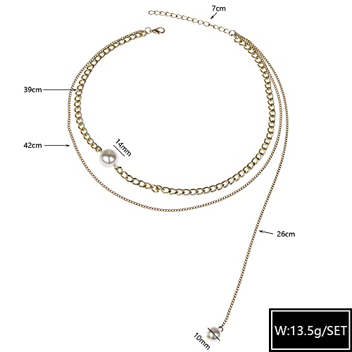 Pearl Plated Multilayered Choker Necklace for Women