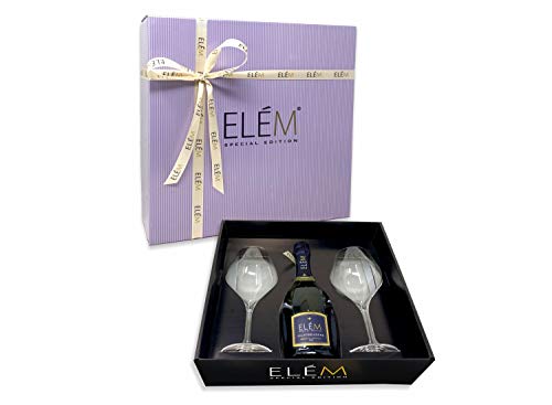 ELÈM Prosecco Valdobbiadene DOCG Superiore + 2 Copas Vino Espumoso Italiano - 1 Botella X 750ml
