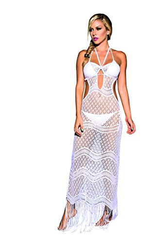 Robe de plage longue cover up femme été découpé