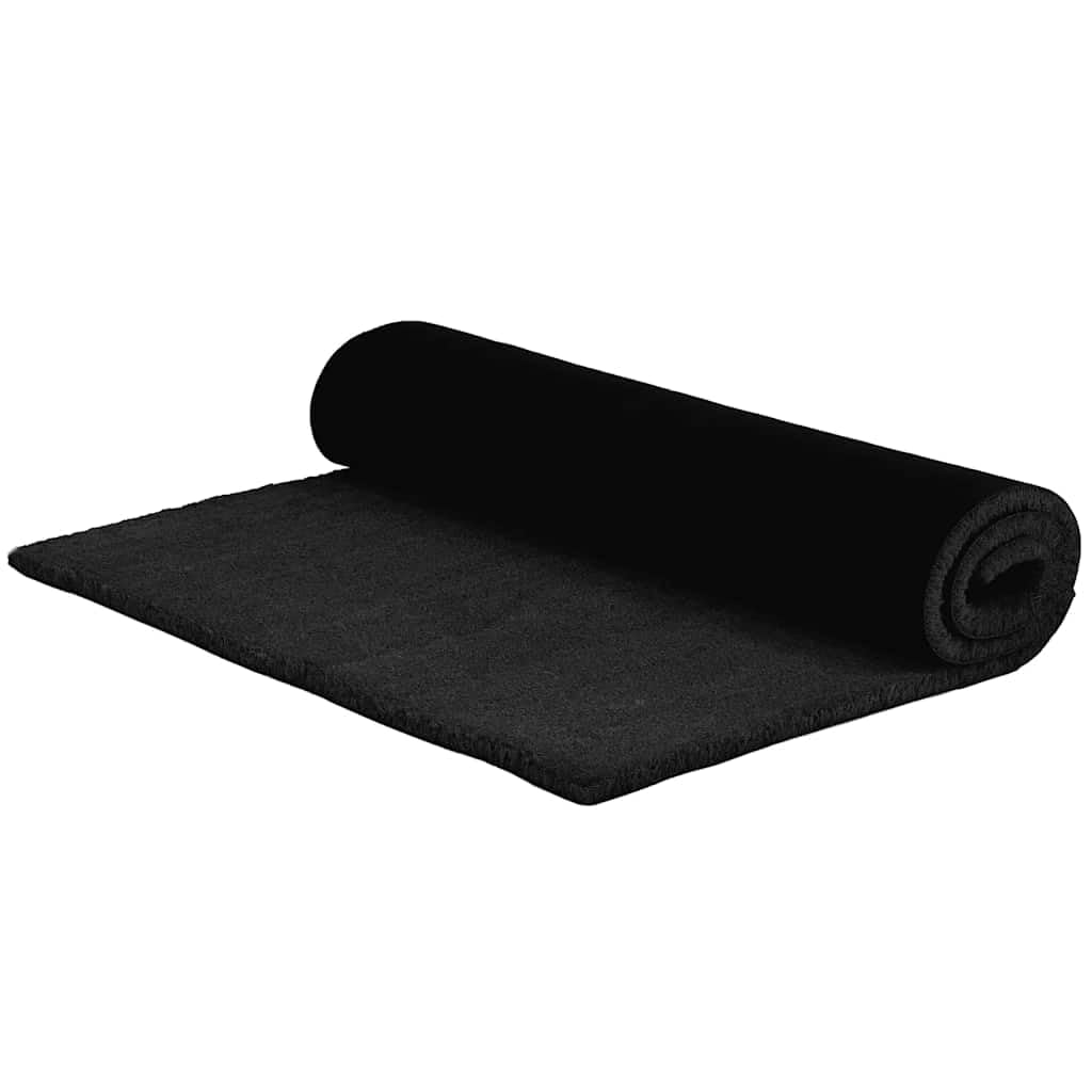 vidaXL Felpudo de Fibra de Coco Negro 100x300 cm