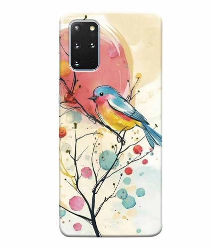 Image of Printed Hard Back Case Cover & Compatible for Samsung Galaxy S20 Plus | Birds Painting Art (Multicolor) - D1199