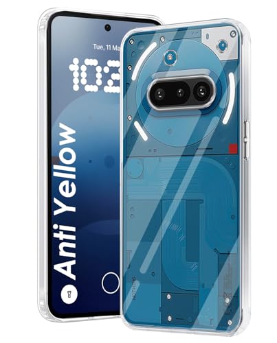 Image of DIZORO Compatible with Nothing 3a Back Cover Case Clear,[ Anti Yellow ][Military Grade Protection] Hard PC Back Cover Transparent