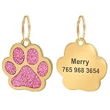 Grabado de diamante de alta calidad, sin bordes láser. Ideal para gatos, gatitos, cachorros y perros. El bajo peso y los bordes redondeados aseguran un ajuste cómodo y no restringen a su amigo de cuatro patas.