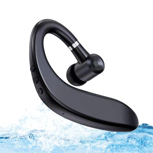 Auriculares inalámbricos – Auriculares de una sola oreja, a prueba de sudor, auriculares inalámbricos con doble cancelación de ruido, resistentes al agua para correr, ciclismo, entrenamiento de