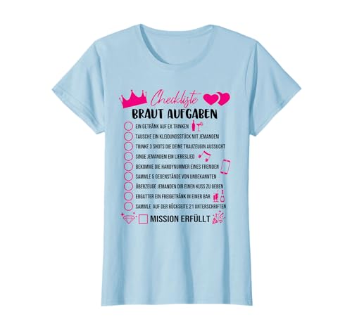Damen JGA Hochzeit Trauzeugin Braut Humor Shirt Mutprobe Braut...