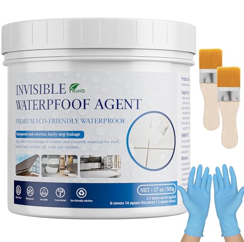 Image of Invisible Waterproof Agent 17.6 Oz, Transparent Waterproof Coating Adhensive Leak Repairing, Water-Based Clear Liquid Water Proof Sealant