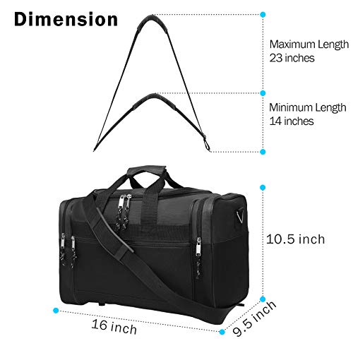 BuyAgain Duffle Bag, 17" Travel Carry On Sport Overnight Weekender Duffel Gym Bag with Adjustable Strap For Men Or Women - Image 5